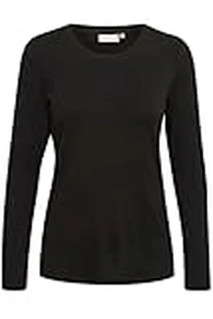 Kaffe Dames T-shirt met lange mouwen, slim fit, ronde hals, jersey, hip lengte, dames, , XL