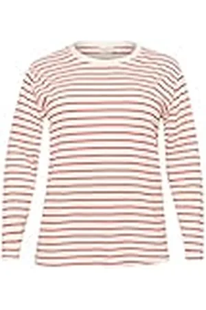 Kaffe Plus-size T-shirt voor dames, lange mouwen, regular fit, ronde hals, , XL/Meer