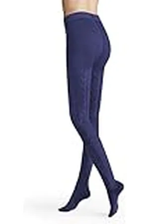 Hudson Dames panty winter plait verwarmend royal blue 40-42, , 40/42