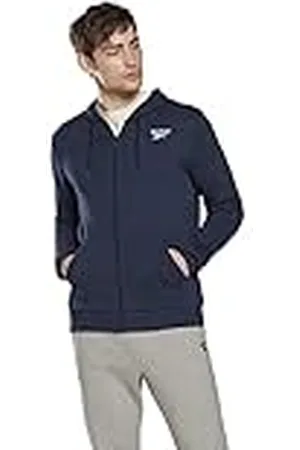 Reebok Heren RI linkerborst logo full Z jassen, vector marineblauw, M
