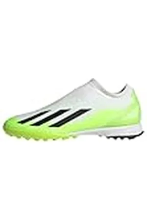 adidas Uniseks-Volwassen X Crazyfast.3 Laceless Turf Boots, Cloud White/Core Black/Lucid Lemon, 46 2/3 EU