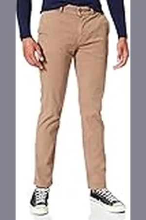 7 for all Mankind Heren Slim Chino Tap. Luxe Performance Sateen Sandcastle Broek