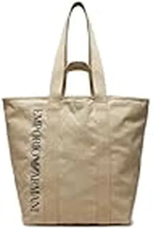 Emporio Armani Unisex Logo Winkelen Strandtas Pearl Grey, , one size