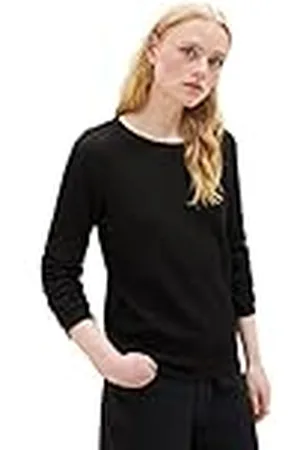 TOM TAILOR Sweatshirt voor dames met plooien, , M