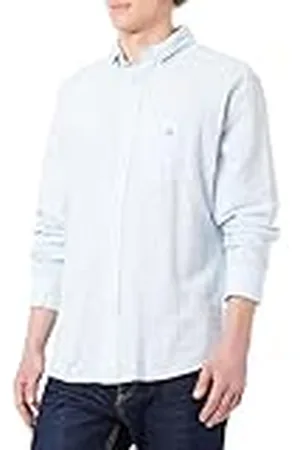 GANT REG COTTON LINEN STRIPE SHIRT, , L
