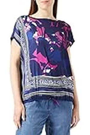 Gerry Weber Edition Dames 870100-44002 T-shirt, blauw/paars/roze print, 46, , 46