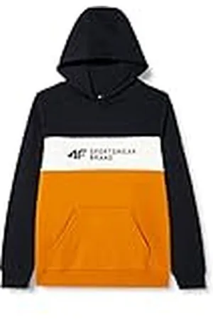4F Jongens sweatshirt JBLM003, geel, 128 voor kinderen, Red, 128