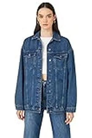 Koton Dames Denim Jas Lange Mouwen Pocket Detail Shirt Neck, , 42