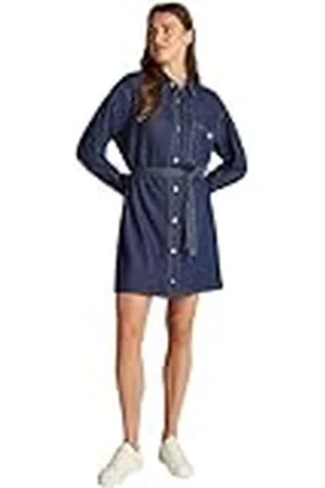 Calvin Klein Jeans Dames riem Tencel Denim Shirt Jurk J20J225008 Andere jurken, , L, , L