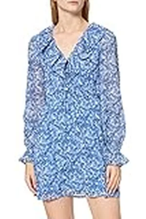 NA-KD Dames Frill V-hals mini-jurk casual jurk, , 40