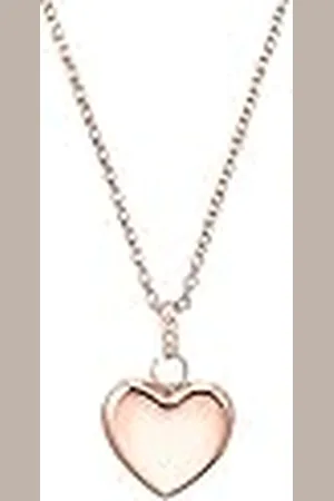 QS by s.Oliver Collier Met Hanger 925 Sterling Zilveren Dames Collier, Met Cubic Zirkonia Synth., 42+3 cm, Rosékleurig, Hart, Wordt Geleverd In Sieraden Geschenkverpakking, 2032598