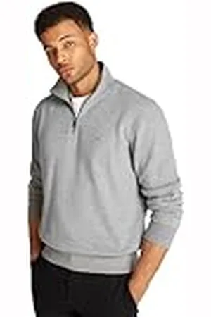 Tommy Hilfiger Heren ESSENTIAL FLEECE 1/4 ZIP MW0MW37233 Sweatshirt met halve rits, grijs, XL, , XL