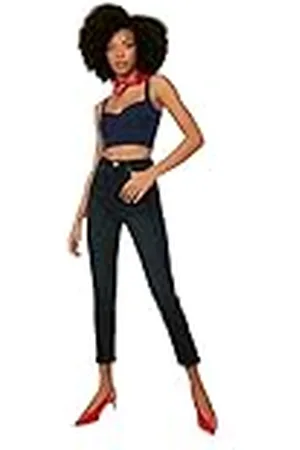 Trendyol Night Blue High Waist Mom Jeans voor dames, , 32 NL