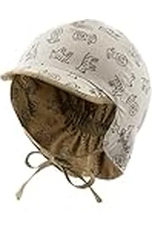 Sterntaler Honkbalpet met kinband, om te draaien, bedrukt met safari-dierenzonnehoed, , 45