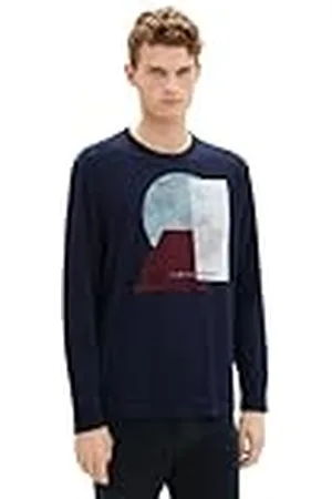 TOM TAILOR T-shirt met lange mouwen voor heren, , XL