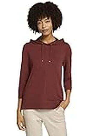 TOM TAILOR Dames Shirt met 3/4 mouwen en capuchon 1027132, , L