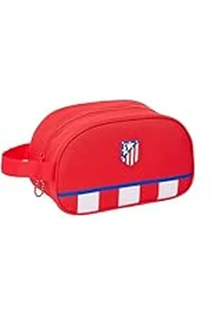 Safta ATLÉTICO DE Madrid Make-uptas voor kinderen, middelgroot, met handvat, kindertoilettas, aanpasbaar aan de wagen, eenvoudige reiniging, comfortabel en veelzijdig, kwaliteit en duurzaamheid, 26 x