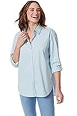 Gloria Vanderbilt Dames Amanda Monogram Shirt Knop, , L