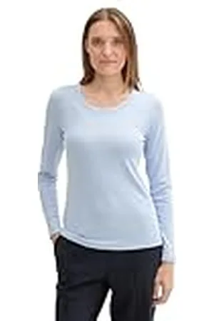TOM TAILOR T-shirt met lange mouwen voor dames, , XXL