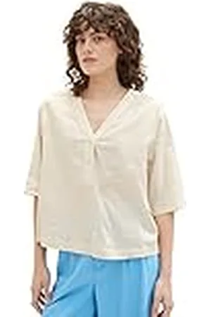 TOM TAILOR Dames linnen tunica blouse, , 36