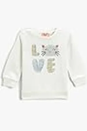 Koton Babygirls Cat Printed Crew Neck Sweatshirt, , 12-18 maanden