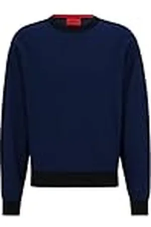 HUGO BOSS Heren Scol Knitted_Sweater, Black2, S