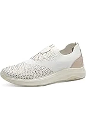 Jana 8-24765-42 instappers voor dames, Wit Rosegold, 3.5 UK Wide
