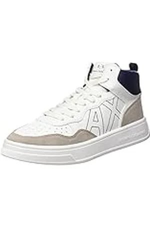 Armani Exchange Seattle Mid sneakers voor dames met contrasterende stiksels, , 41 EU Smal