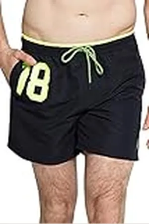 JP 1880 Heren grote maten grote maten Menswear L-8XL Jay-PI zwemshorts, neon nummer, elastische tailleband 792742, , XL