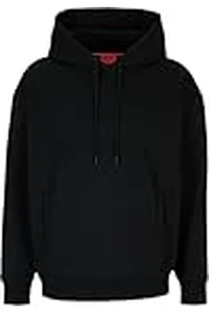 HUGO BOSS Heren Dplanet Relaxed-Fit Hoodie van French Terry met logo-badge, , S