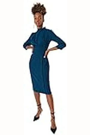 Trendyol Dames Woman Mini Bodycon Asymmetrische Kraag Gebreide Maten Jurk, , XS