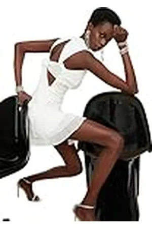 Trendyol EKRU Back Detaililed Cocktail Dress, , 36