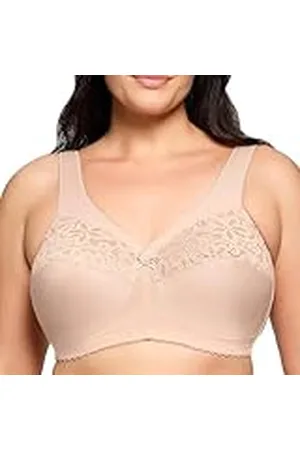 Glamorise MagicLift katoenen ondersteunings-bh zonder beugel voor dames, plus size, model #1001, , 54D
