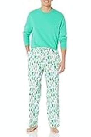 Amazon Flanellen pyjama voor heren (verkrijgbaar in groot en lang), feestelijke boomset, 5XL Plus