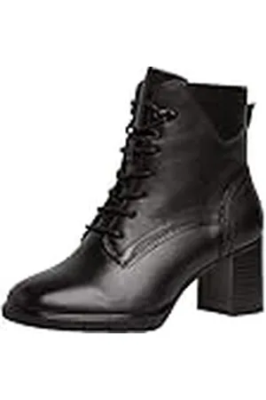 Tamaris Comfort Dames 8-85103-41 Leren Comfort Fit uitneembaar voetbed klassieke veterschoen met blokhak elegante enkellaars, , 38 EU Breed