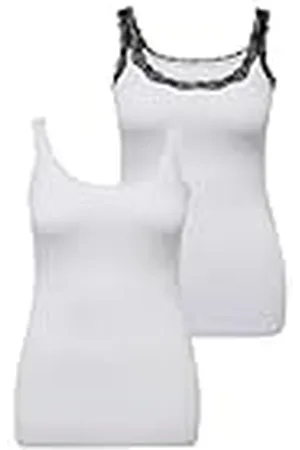 Ulla Popken 2 tanktops met kant en stippen 830469, , maat 48/50 voor dames, , 42/44 NL