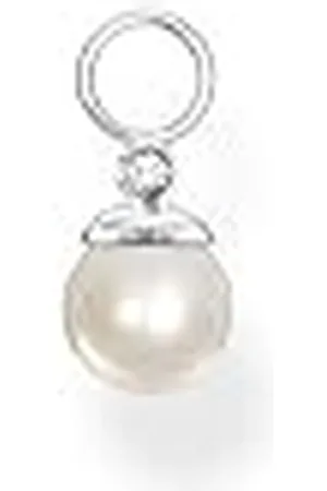 Thomas Sabo Damesoorbel hanger parel 925 sterling zilver, 0,90 cm, Sterling zilver, Niet van toepassing.