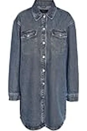 Noisy May NMALVA L/S DENIM DRESS AZ351MB NOOS FWD, , XS