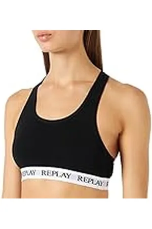 Replay Sportbeha met racerback voor dames, zwart/wit/zwart, S, , S
