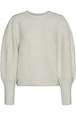 VERO MODA VMHOLLY LS Cowlneck Rib Blouse GA Boo, Birch/Detail: w Melange, S