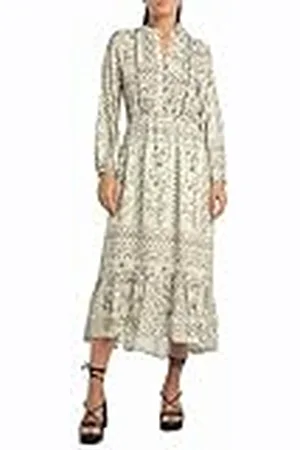 Replay Lange jurk voor dames, lange mouwen, viscose, , XXS