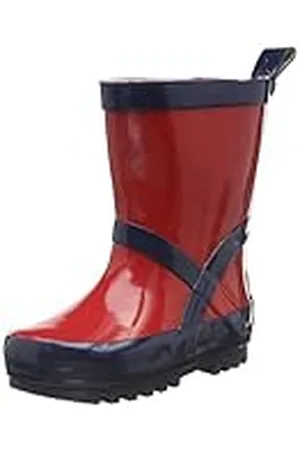 Playshoes Rubberen laarzen effen met reflecterende strepen Uniseks-kindRegenlaarzen Wellingtonlaarzen, , 28/29 EU