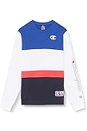 Champion Legacy Retro Sport B-Spring Terry Color Block Crewneck Sweatshirt voor kinderen en jongens, , 11-12 jaar