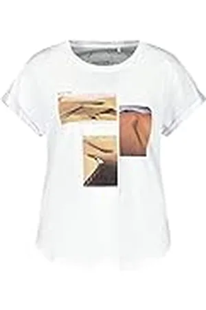 Taifun Dames 171050-16219 T-shirt, wit patroon, 34