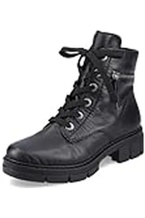 Rieker Y4510 Veterlaarzen voor dames, enkellaarsjes, zwart, 37 EU