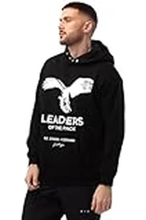 Hype Just Mens Black Leaders Hoodie, , XL