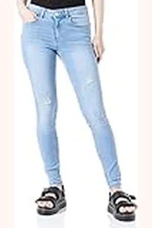 VERO MODA Dames VMSELA MR Skinny Jeans, Light Blue Denim, S/30, , S/30L