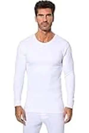 Abanderado Thermisch T-shirt voor de winter, katoen, rond, voor heren, Wit, L