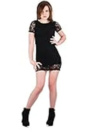 Caramel Dames Vestido Evelina jurk, zwart (Negro B487), één maat (maat fabrikant: S/M)