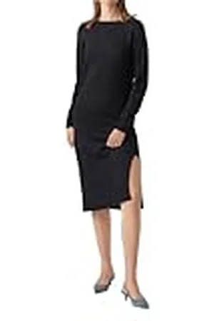 VERO MODA Bestseller A/S Dames VMLEFILE LS Boatneck Calf Dress NOOS jurk, zwart, S, , S